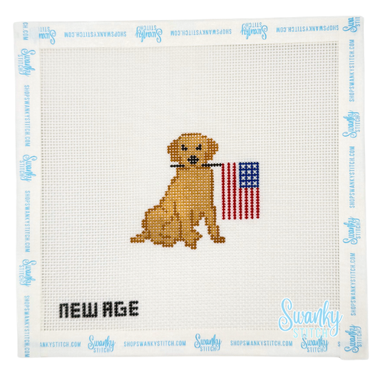 Patriotic Golden Retriever