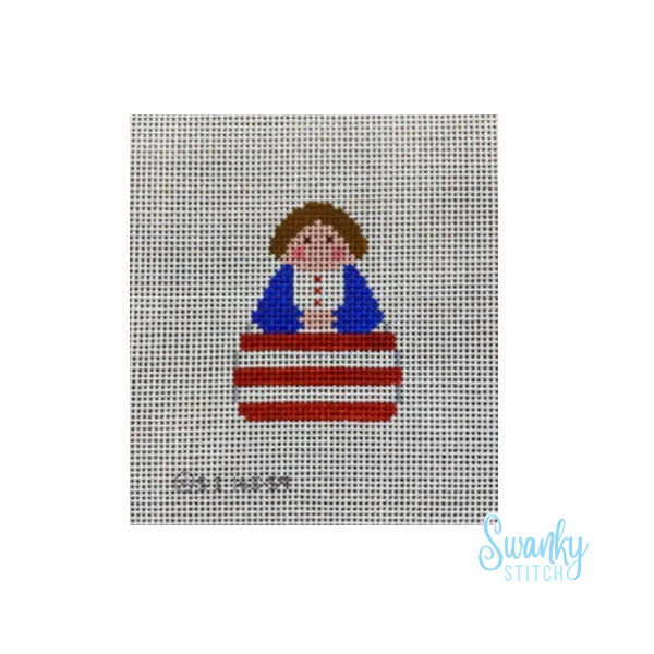 Stitch It Angels Red White Stripe with Blue Angel