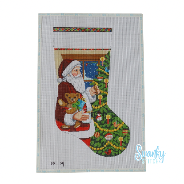Santa and Cookies with Tree, Stocking