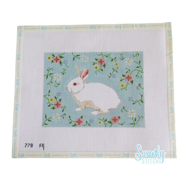 Bunny In Flower Vine - 18 mesh