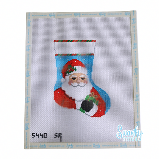 Santa with Gift, Mini Stocking
