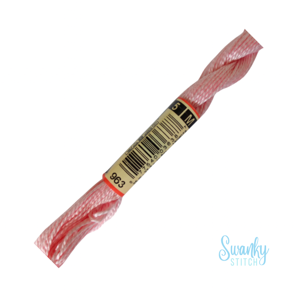 DMC 5 Pearl Cotton 963 Candy Pink