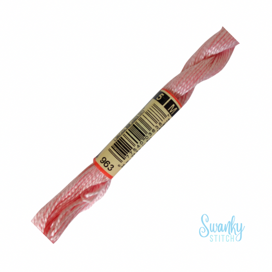 DMC 5 Pearl Cotton 963 Candy Pink