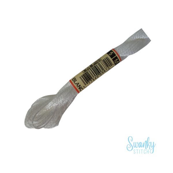 DMC 5 Pearl Cotton WHITE