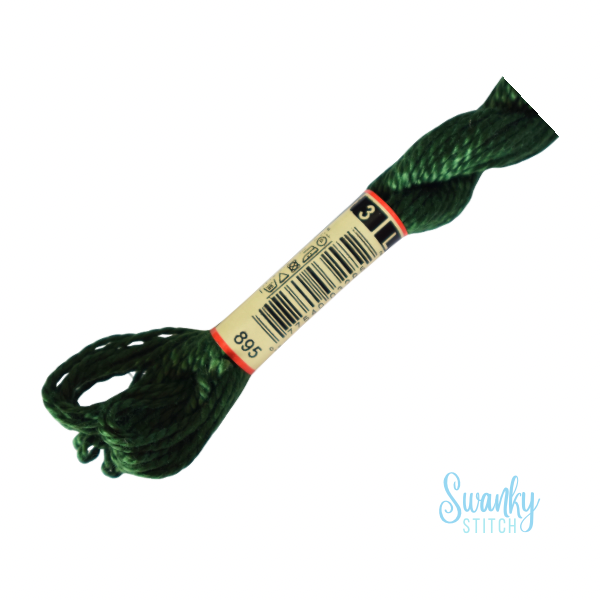 DMC 3 Pearl Cotton 895 Bottle Green