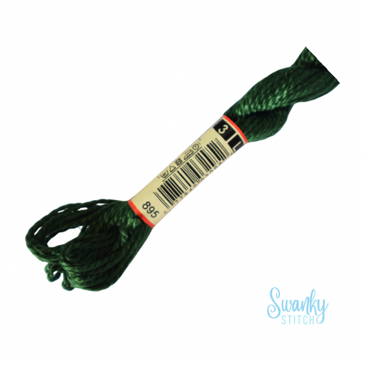 DMC 3 Pearl Cotton 895 Bottle Green