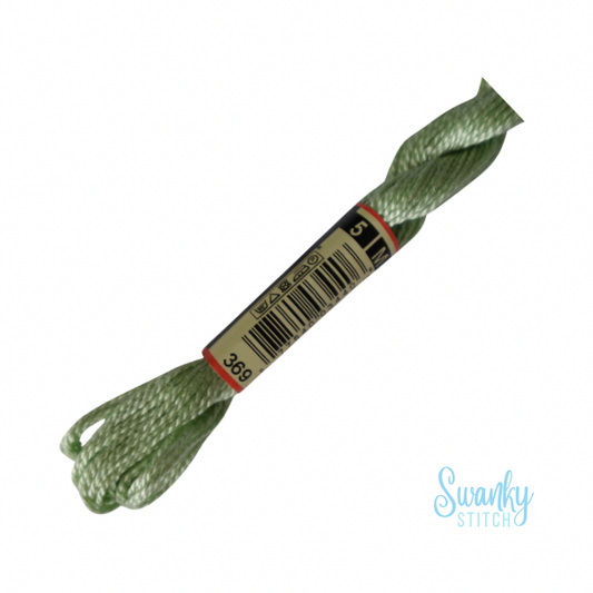 DMC 5 Pearl Cotton 369 Bamboo Shoot Green