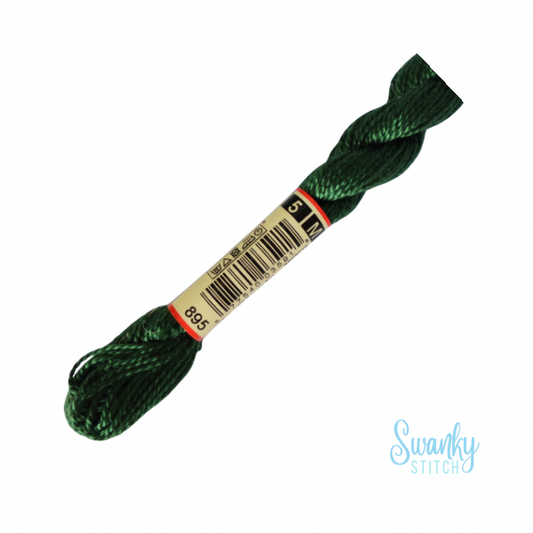 DMC 5 Pearl Cotton 895 Bottle Green