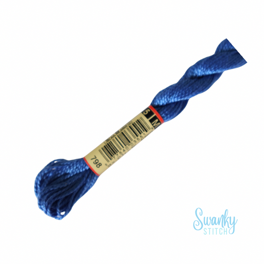 DMC 5 Pearl Cotton 798 Cobalt Blue