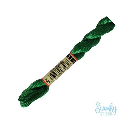 DMC 5 Pearl Cotton 700 Meadow Green