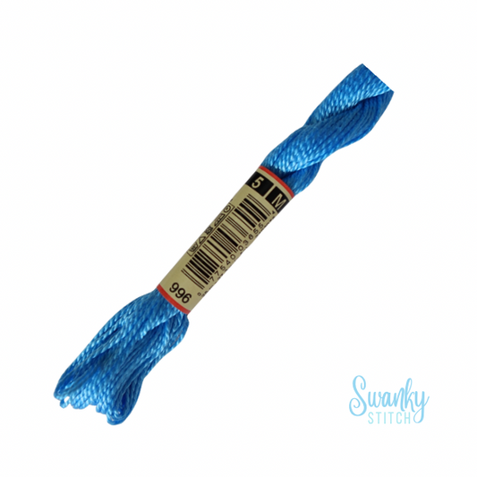DMC 5 Pearl Cotton 996 Electric Blue