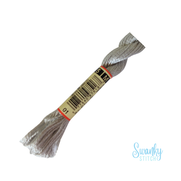DMC 5 Pearl Cotton 01 White Tin