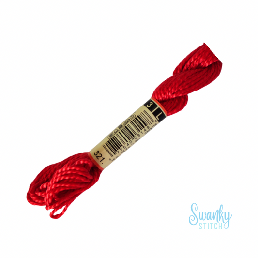 DMC 3 Pearl Cotton 321 Carmine Red
