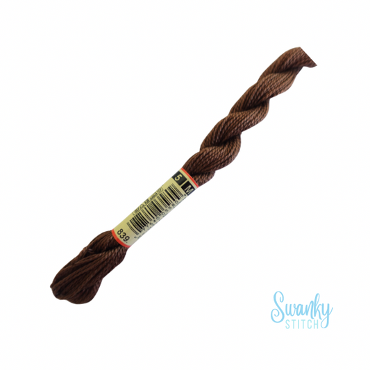 DMC 5 Pearl Cotton 839 Root Brown