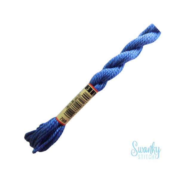 DMC 3 Pearl Cotton 798 Cobalt Blue