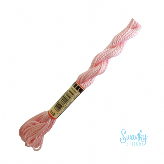 DMC 3 Pearl Cotton 818 Powder Pink