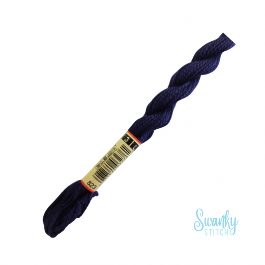DMC 3 Pearl Cotton 823 Blueberry