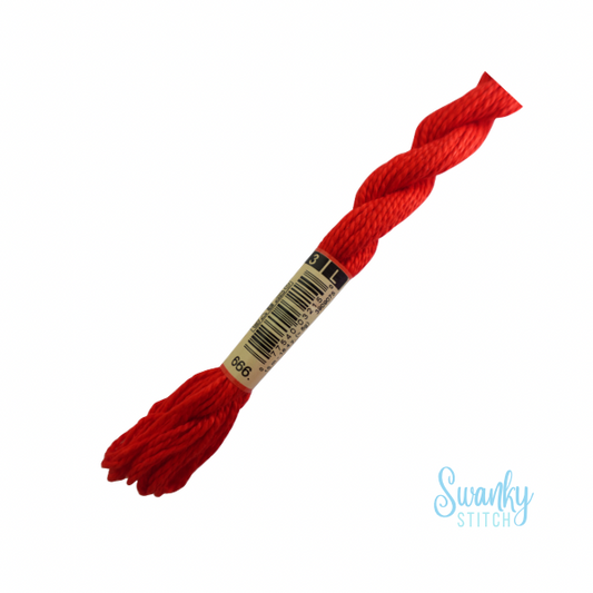 DMC 3 Pearl Cotton 666 Scarlet