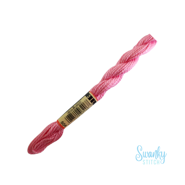 DMC 3 Pearl Cotton 604 Pink Hyacinth