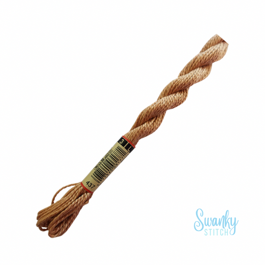 DMC 3 Pearl Cotton 437 Camel