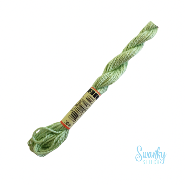 DMC 3 Pearl Cotton 369 Bamboo Shoot Green