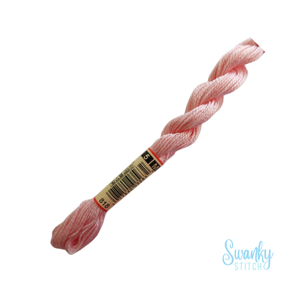 DMC 5 Pearl Cotton 818 Powder Pink