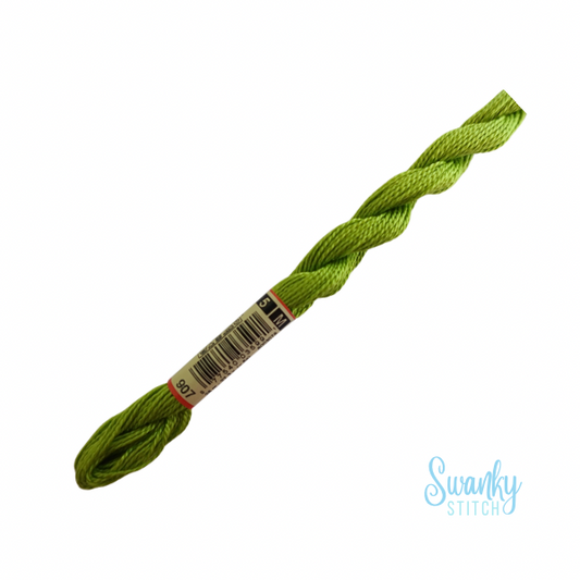 DMC 5 Pearl Cotton 907 Granny Smith