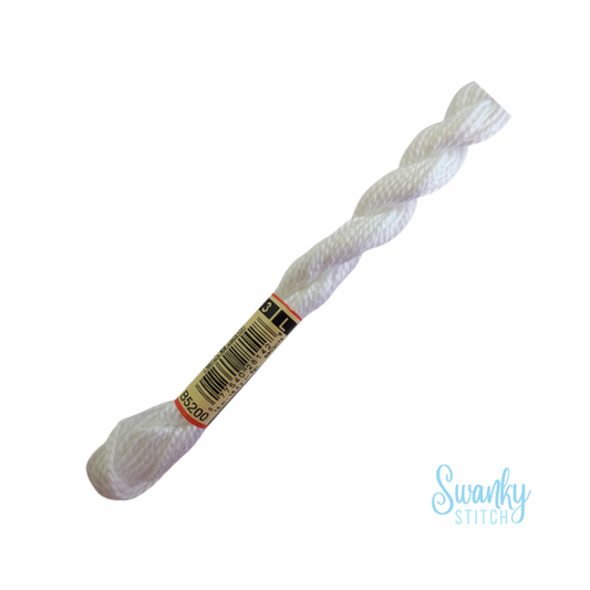 DMC 3 Pearl Cotton B5200 White Light