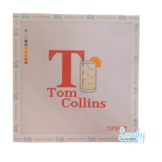 T for Tom Collins Needlepoint Canvas