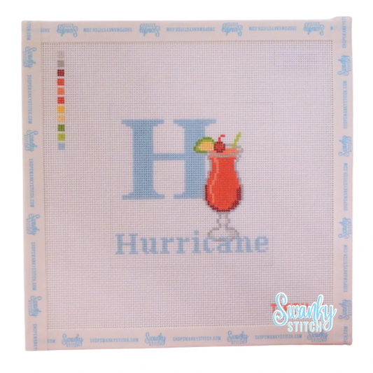 H for Hurricane Needlepoint Canvas