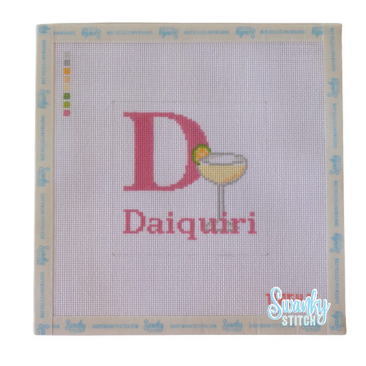 D for Daiquiri Needlepoint Canvas