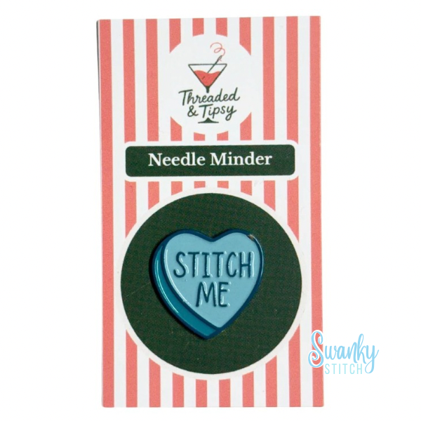 Blue Stitch Me Heart Needle Minder