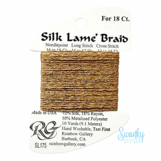 Silk Lamé Braid 18 SL175 Honey Gold