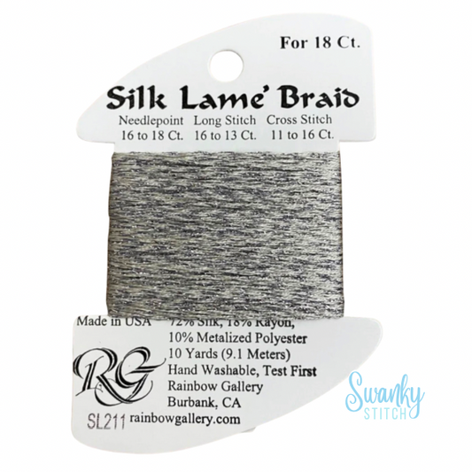 Silk Lamé Braid 18 SL211 Glacier Gray