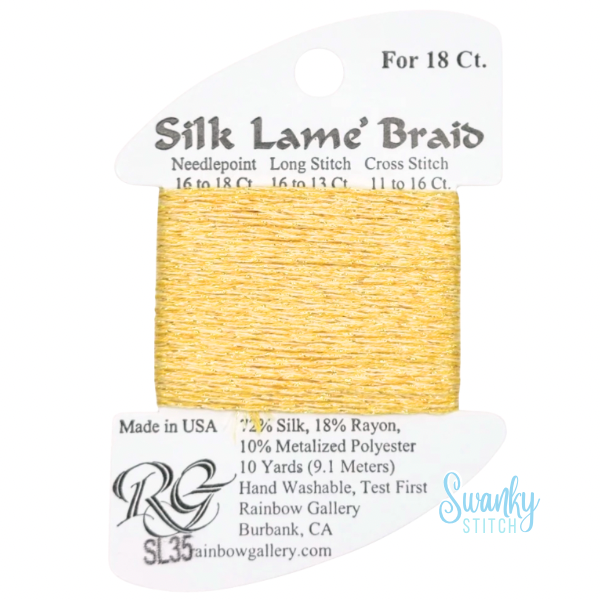 Silk Lamé Braid 18 SL35 Buttercup