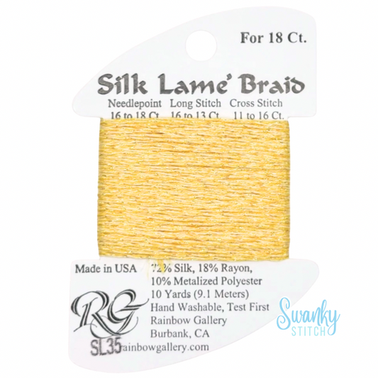 Silk Lamé Braid 18 SL35 Buttercup