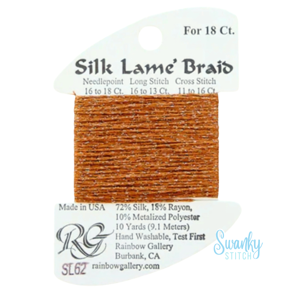 Silk Lamé Braid 18 SL62 Dark Sand Gold