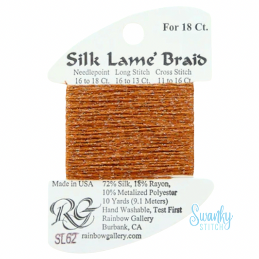 Silk Lamé Braid 18 SL62 Dark Sand Gold