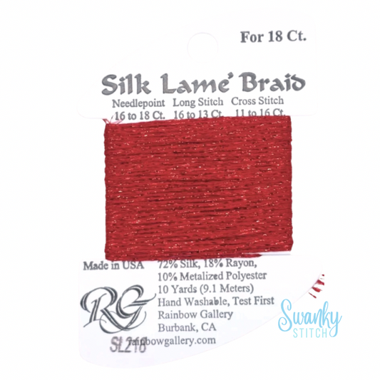 Silk Lamé Braid 18 SL218 Corvette Red