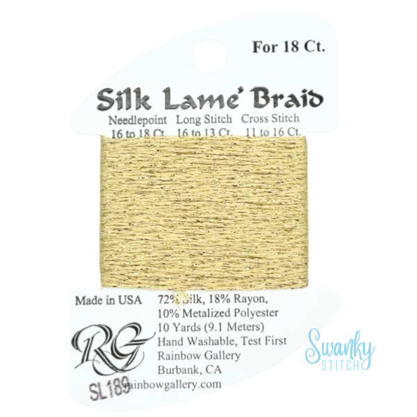 Silk Lamé Braid 18 SL189 Banana Crepe