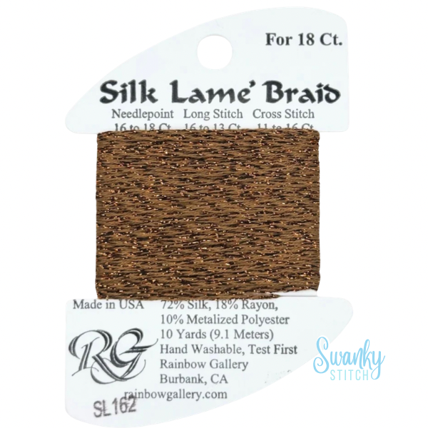 Silk Lamé Braid 18 SL162 Hazel