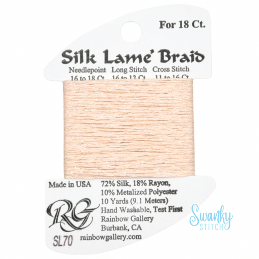Silk Lamé Braid 18 SL70 Lite Peach