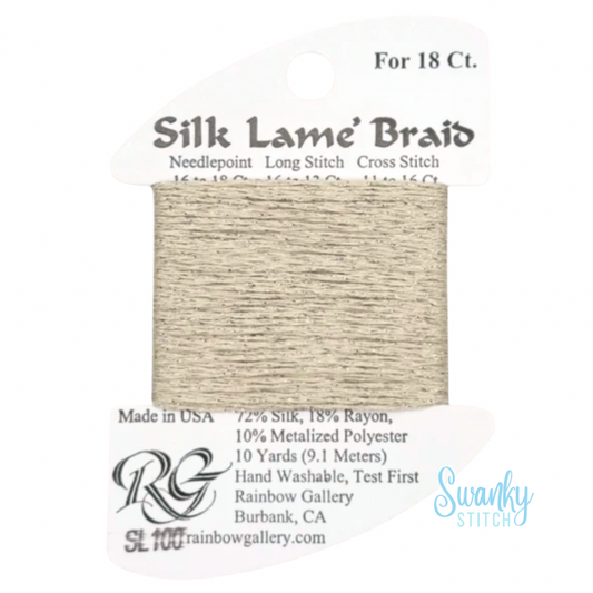 Silk Lamé Braid 18 SL100 Sand