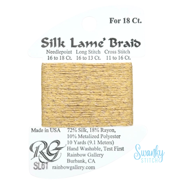 Silk Lamé Braid 18 SL61 Sand Gold