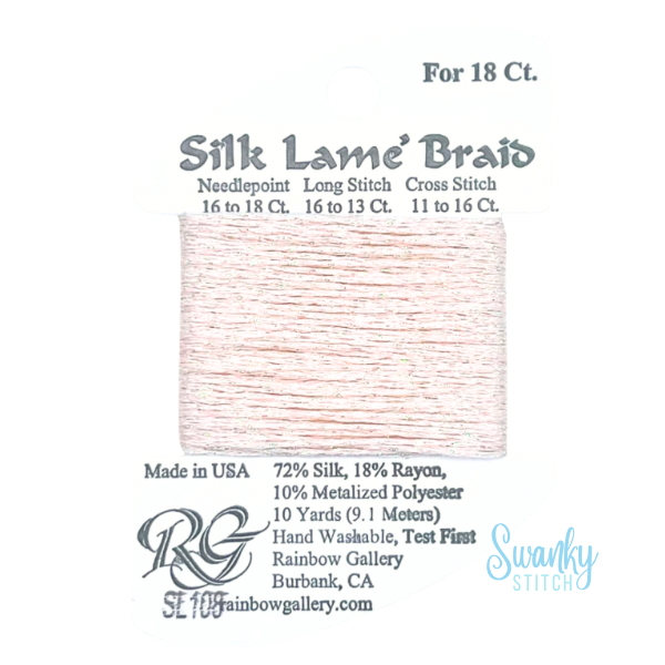 Silk Lamé Braid 18 SL108 Soft Pink