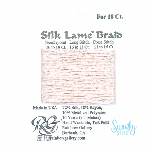Silk Lamé Braid 18 SL108 Soft Pink