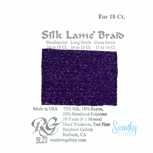 Silk Lamé Braid 18 SL23 Dark Lavender