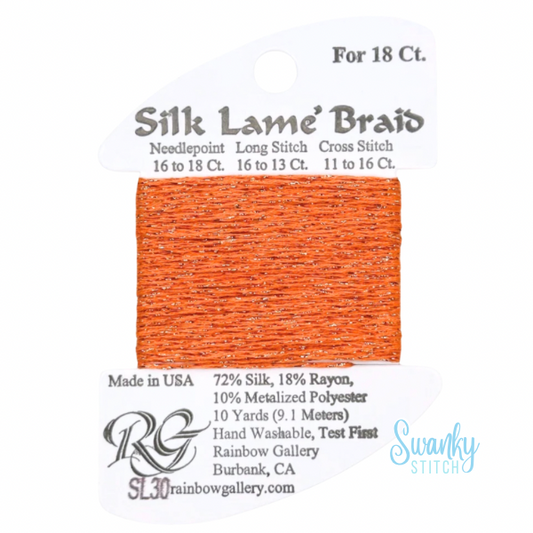 Silk Lamé Braid 18 SL30 Orange