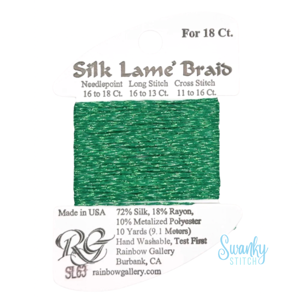 Silk Lamé Braid 18 SL63 Emerald