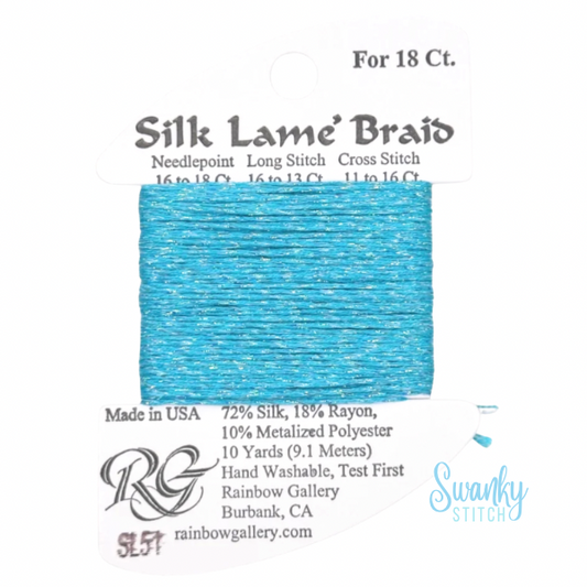 Silk Lamé Braid 18 SL51 Turquoise